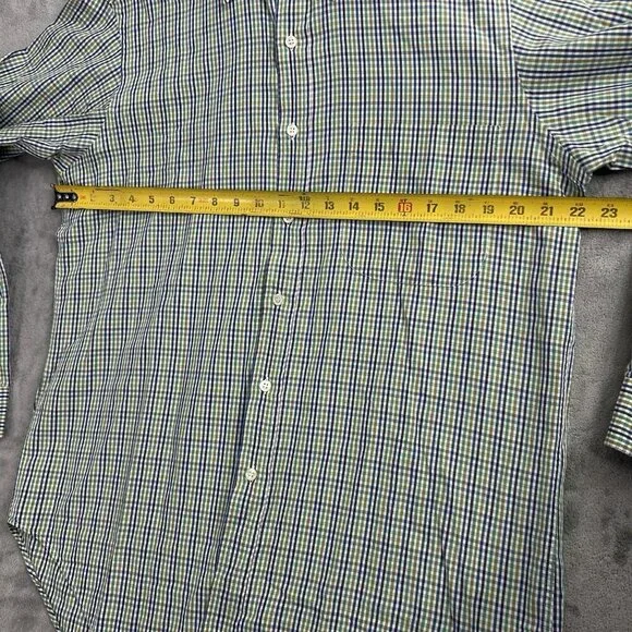 BERGDORF GOODMAN Shirt Mens Small Plaid Long Sleeve Button Up Casual Preppy - Picture 3 of 10